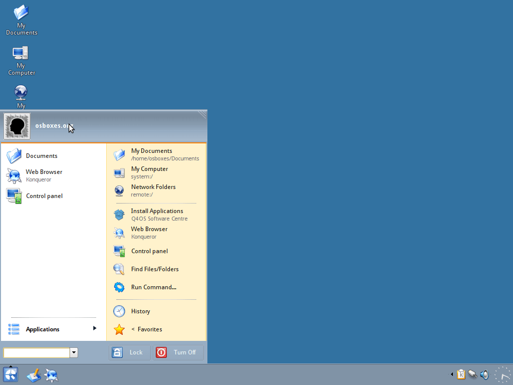 Q4OS Windows Style Menu