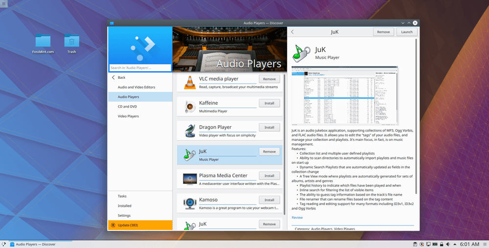Remove Software in KDE Discover