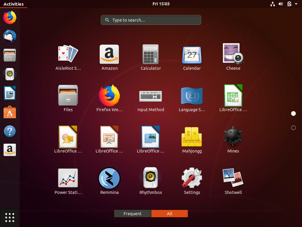 Ubuntu 18.04 Gnome Desktop