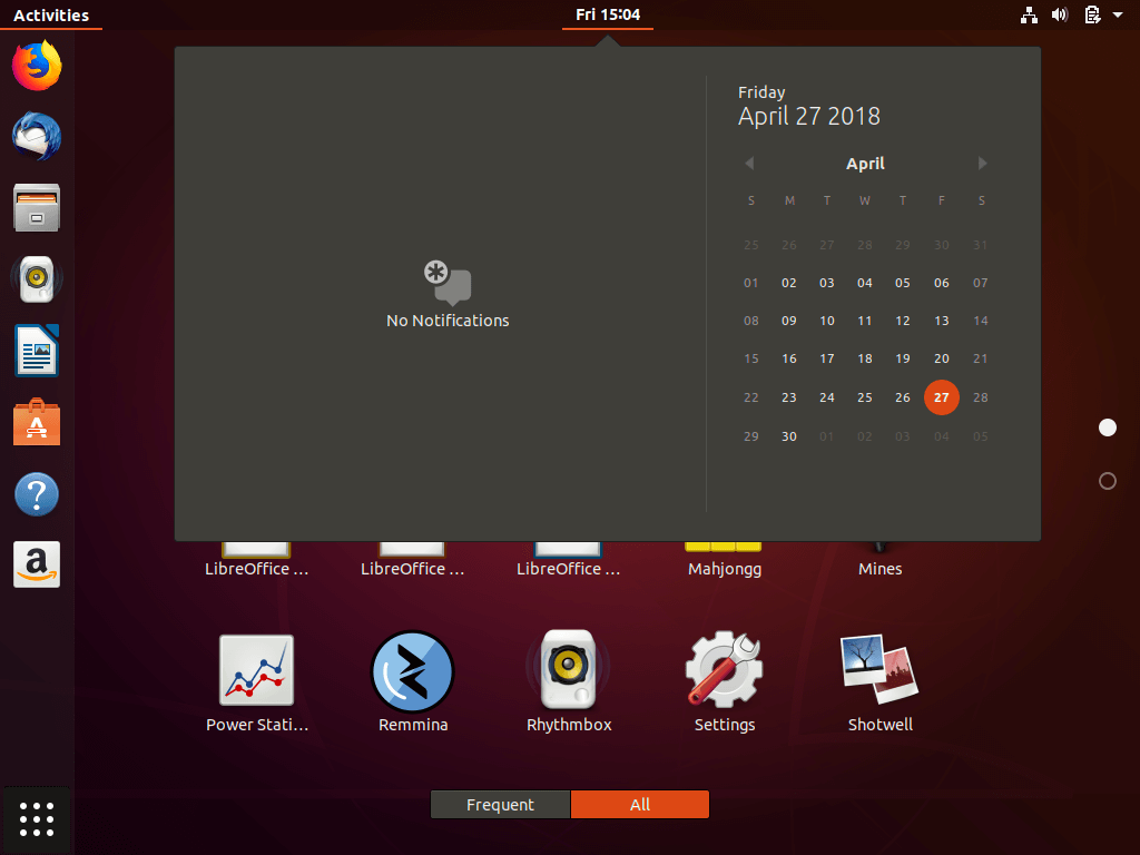 Ubuntu 18.04 Notifications