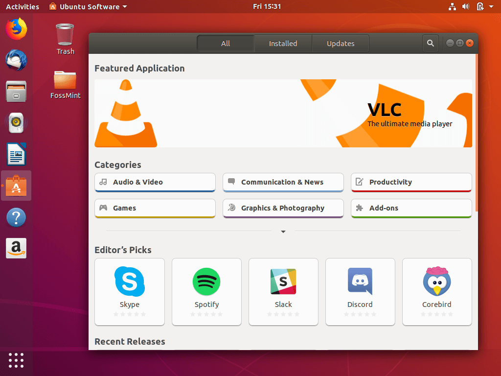 Ubuntu 18.04 Software
