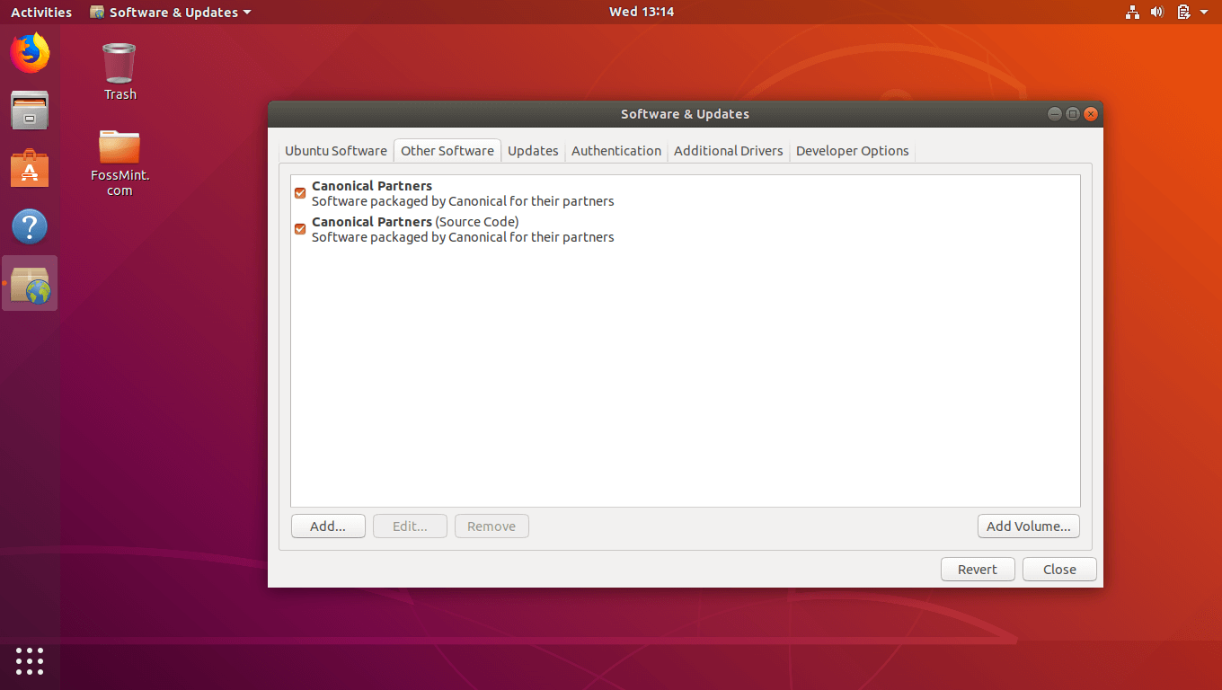 Enable Canonical Partners in Ubuntu