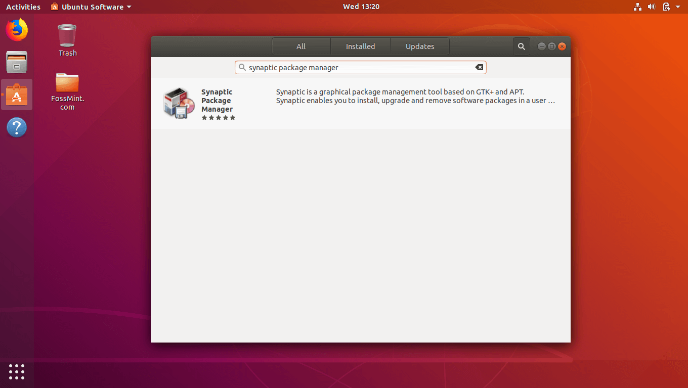 Install Synaptic Package Manager in Ubuntu