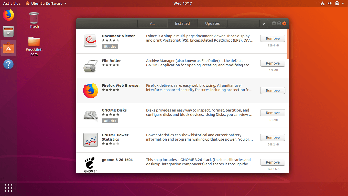 Uninstall Software in Ubuntu