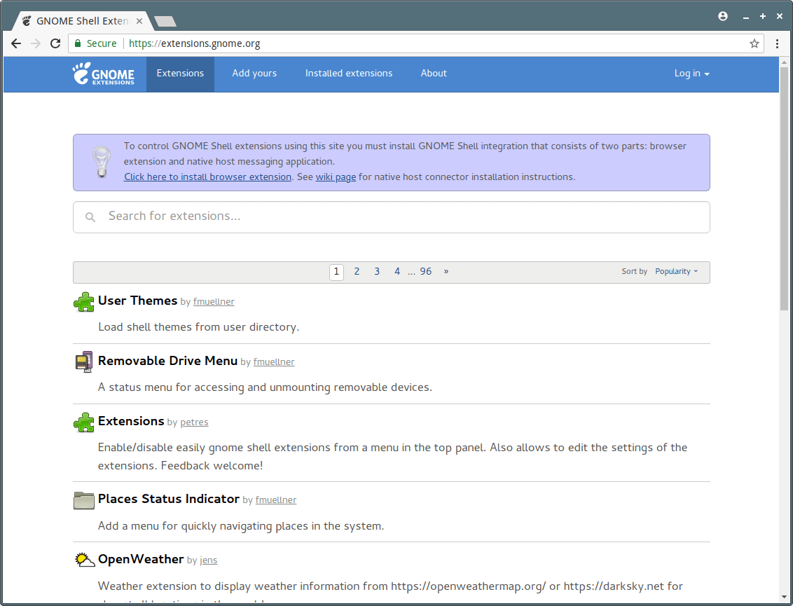 Gnome Shell Extensions