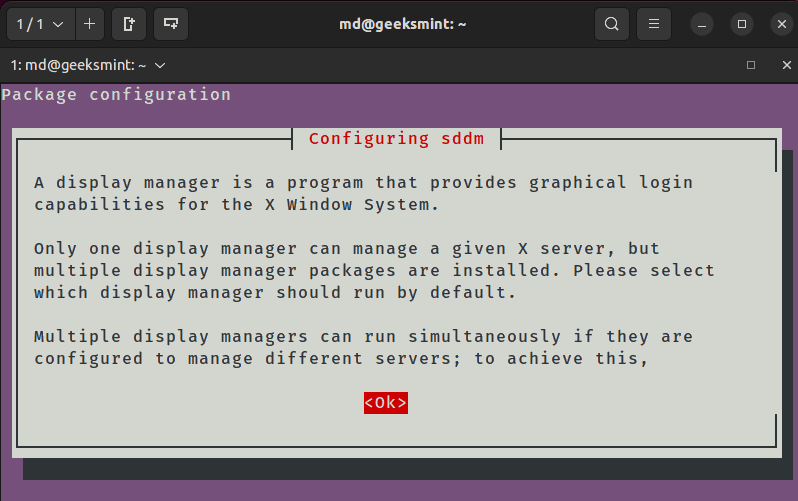 Configure Display Manager