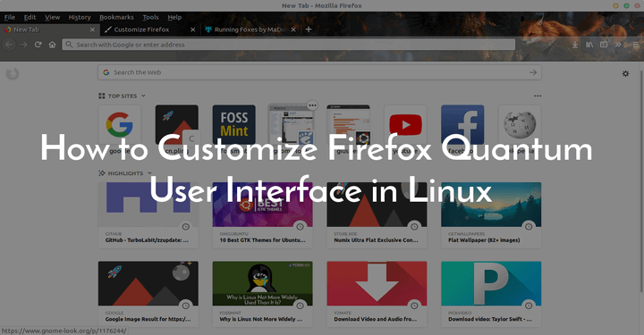 Customize Firefox Quantum Homepage
