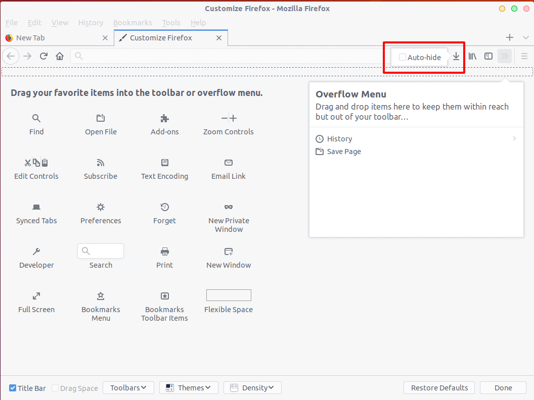 Firefox Auto-Hide Downloads