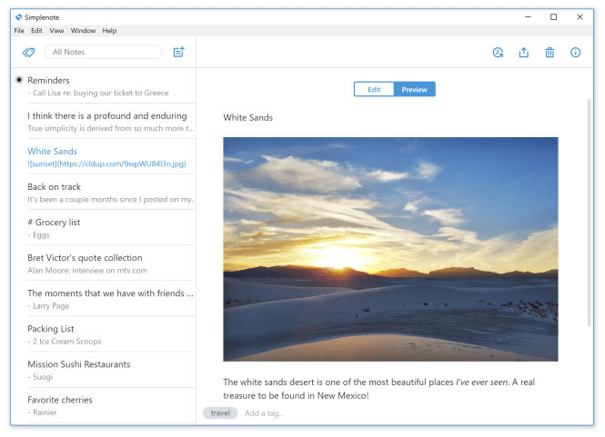 Simplenote Note Taking Software