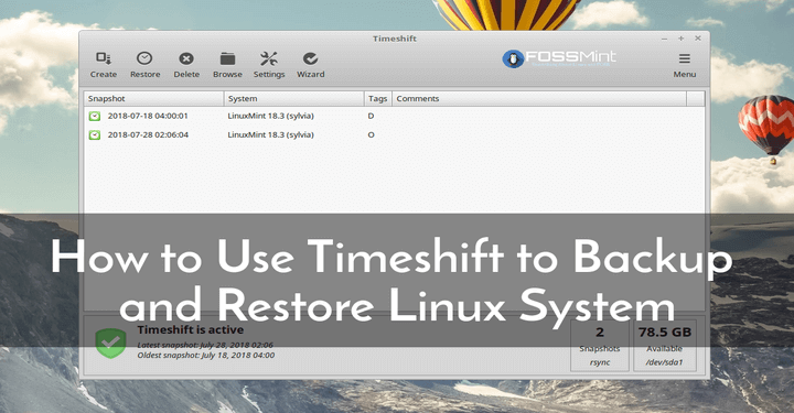 Timeshift to Backup and Restore Linux