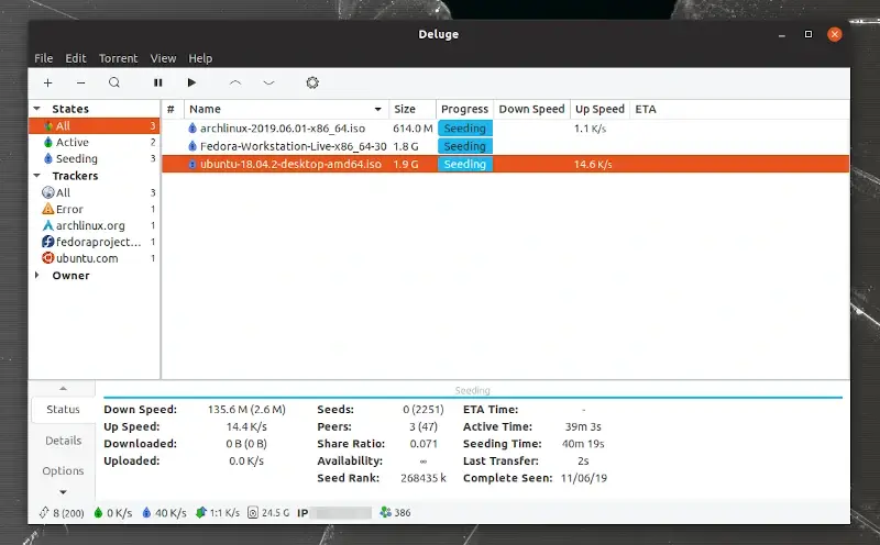 Deluge BitTorrent Client