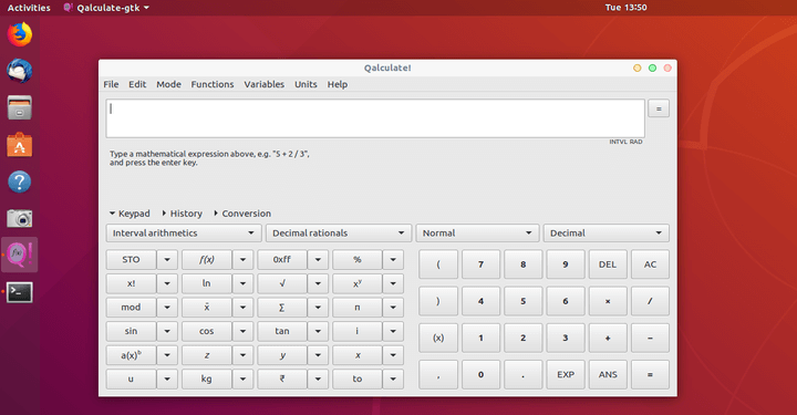 Qalculate Desktop Calculator for Linux