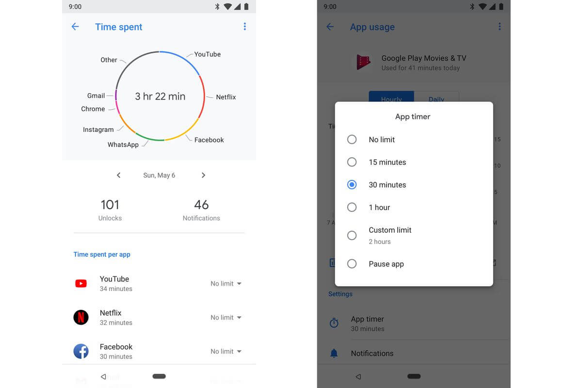 Android Pie App Time Limit
