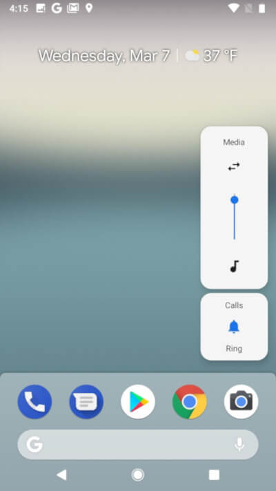 Android Pie Media Buttons