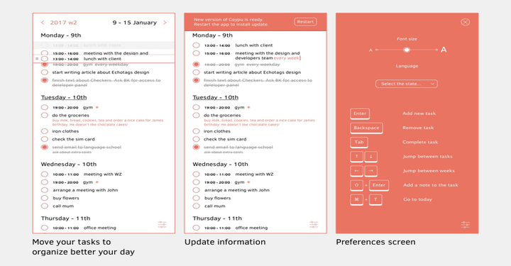 Copyu Weekly Task Planner and Timer