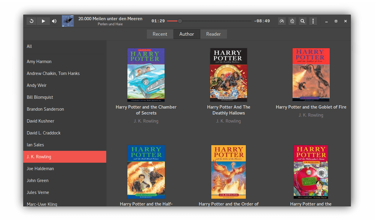 Cozy Audiobooks on Linux