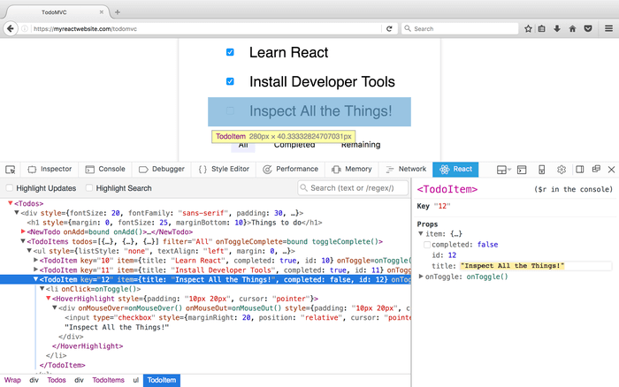 React Developer Tools