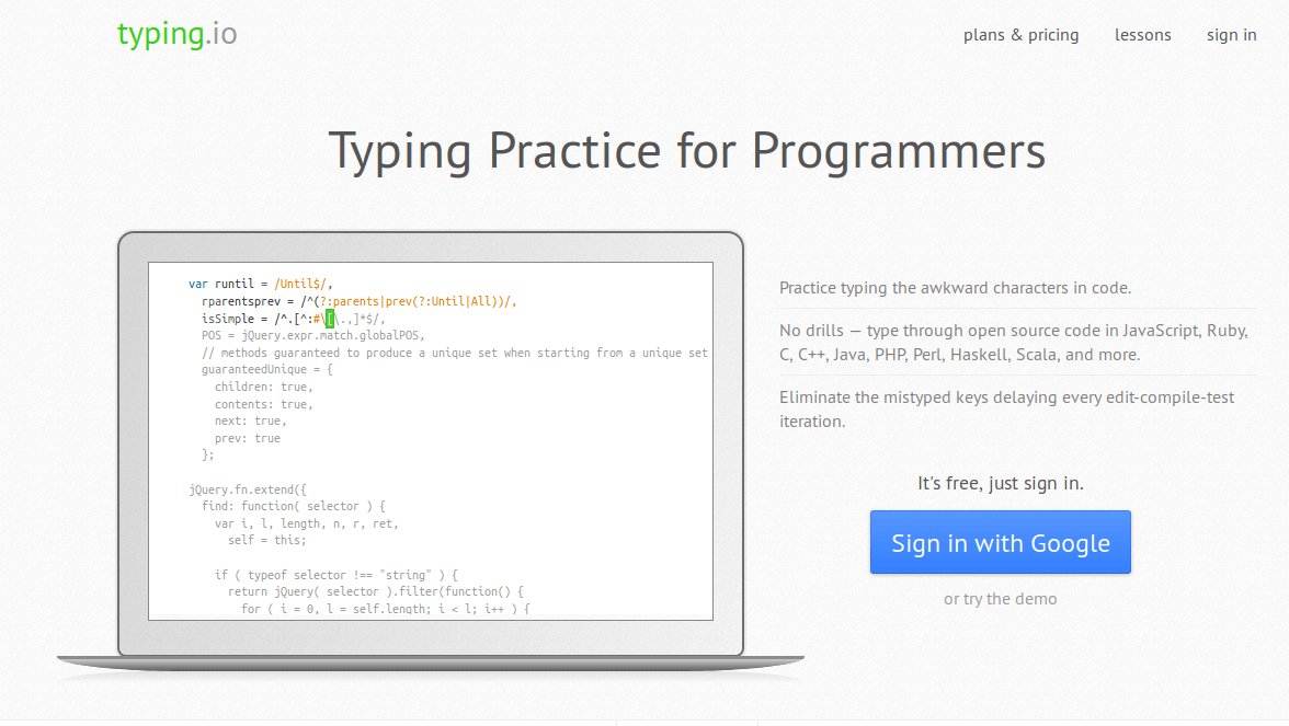 Typing Practice for Programmers