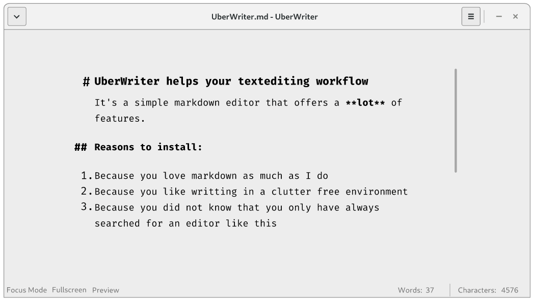 UberWriter Markdown Editor
