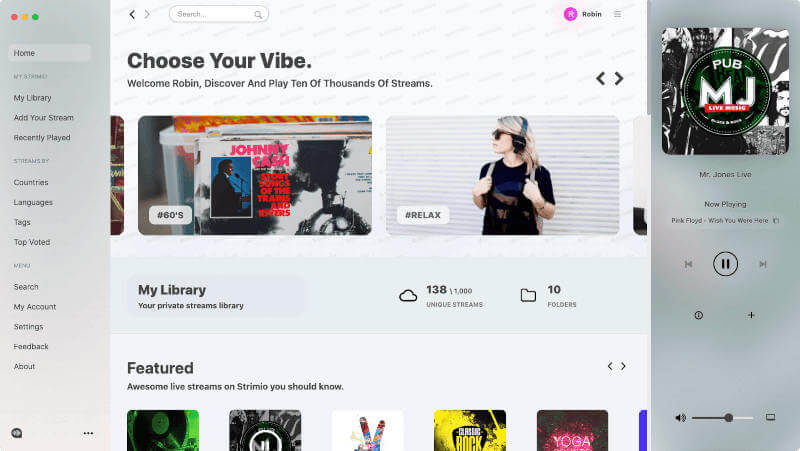 Strimio - Free Cloud Based Streaming Service