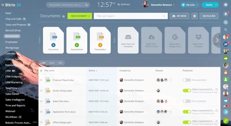 Bitix24 - Document Management Software with Collaboration Tools