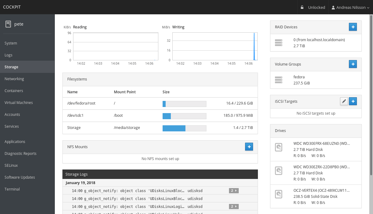 Cockpit - Remote Linux Manager