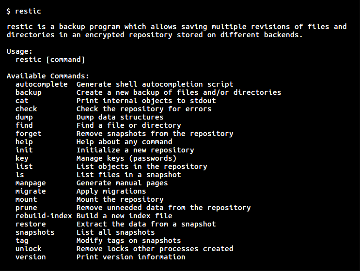 Restic - Backup Tool for Linux