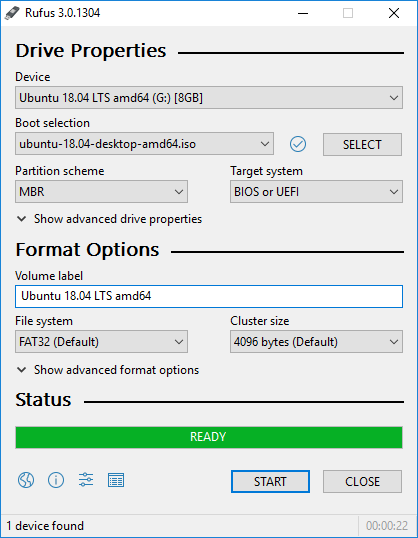 Rufus - Create bootable USB