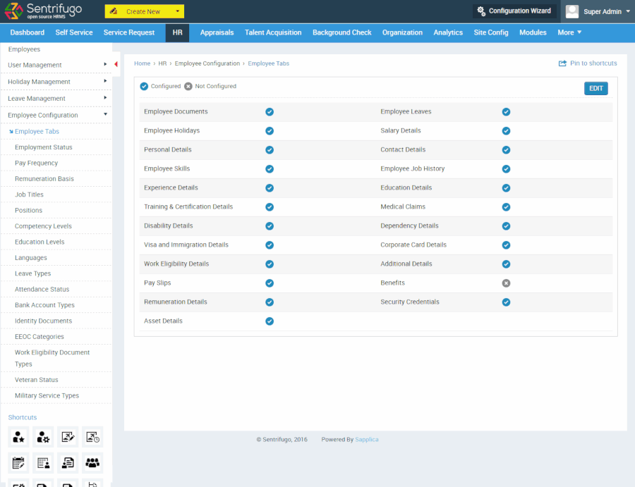 Sentrifugo - Human Resource Management System