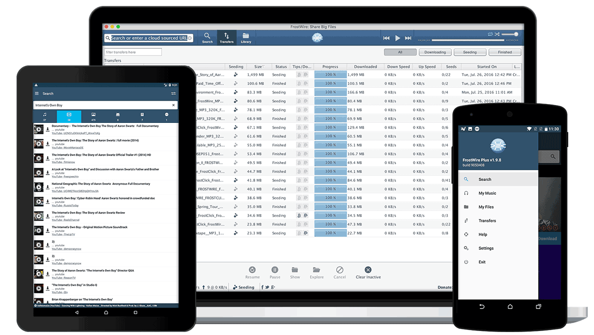 FrostWire Cloud Torrent Downloader