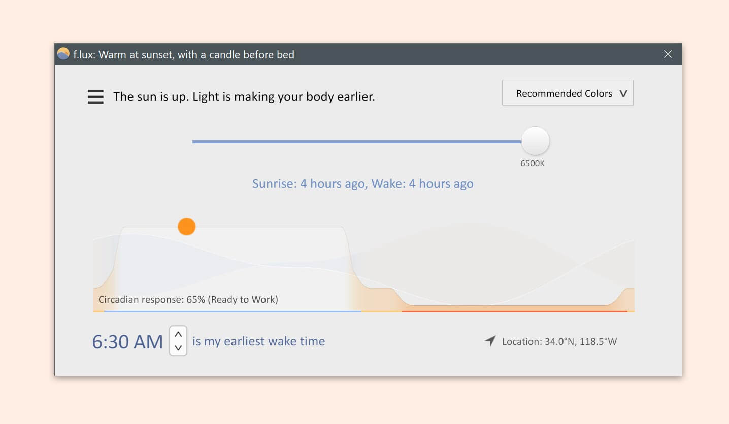 flux - adjusts a display's color temperature