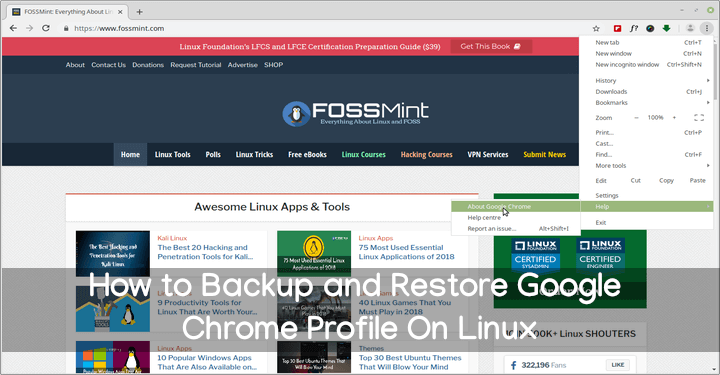 Backup and Restore Google Chrome Profile On Linux