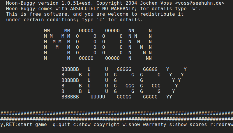 Moon Buggy cli Game
