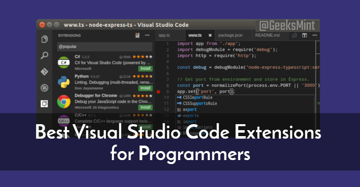 Best Visual Studio Code Extensions for Programmers