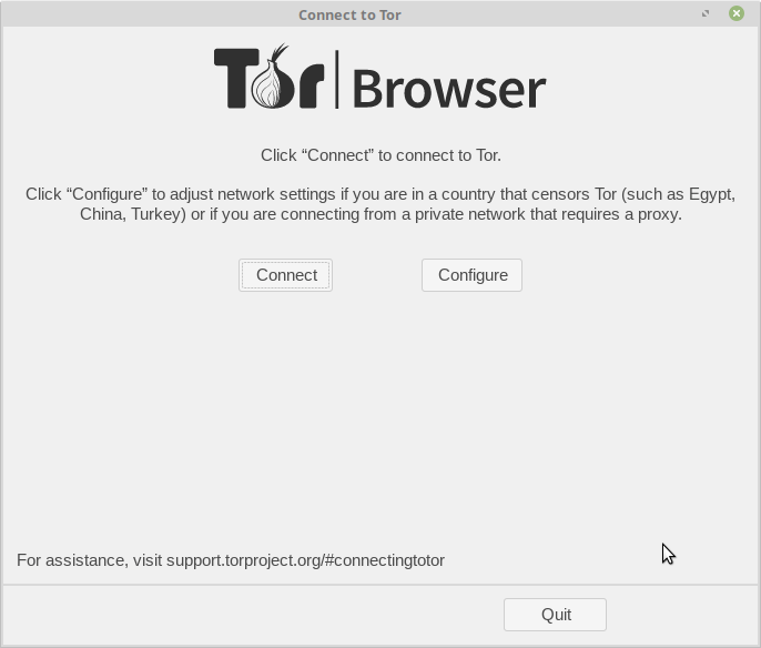 Connect to Tor Browser