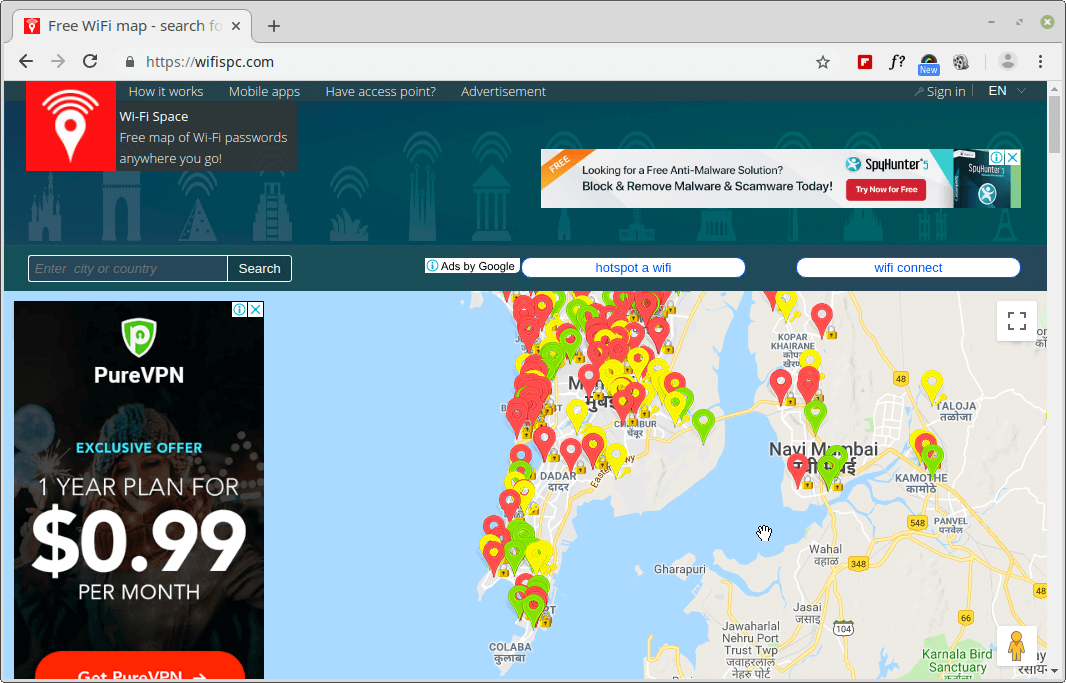 Wi-Fi Space - Free Wi-Fi Passwords Map