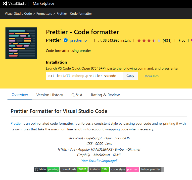 Prettier - Code Formatter