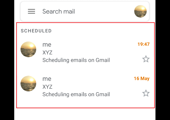 Scheduled Email-SmartPhone