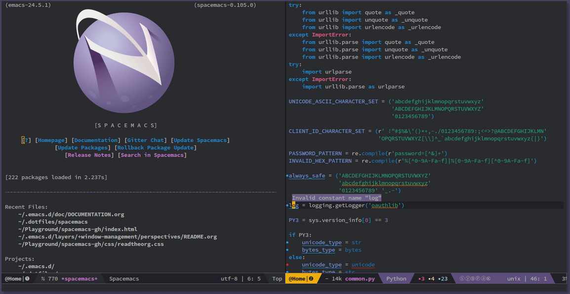 Spacemacs Code Editor