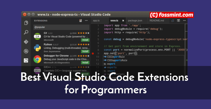 Visual Studio Code Extensions for Programmers