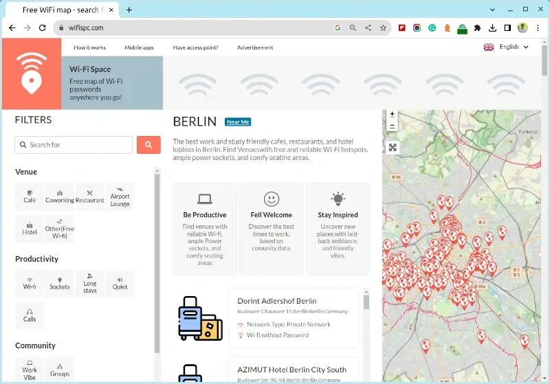 Wi-Fi Space - Free Map of Wifi