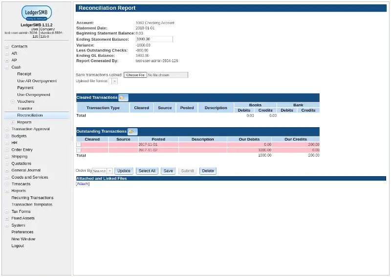 LedgerSMB - Open Source ERP