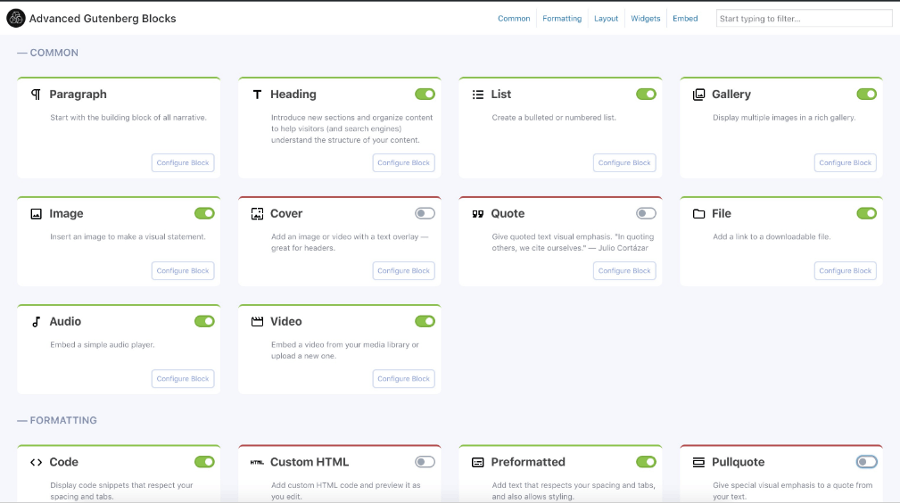 Advanced Gutenberg Blocks