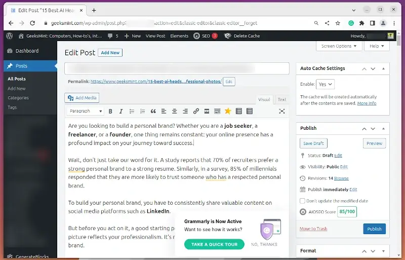 Grammarly Chrome Extension