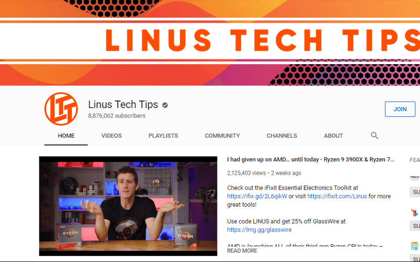 Linus- Tech Tips - YouTube Channel