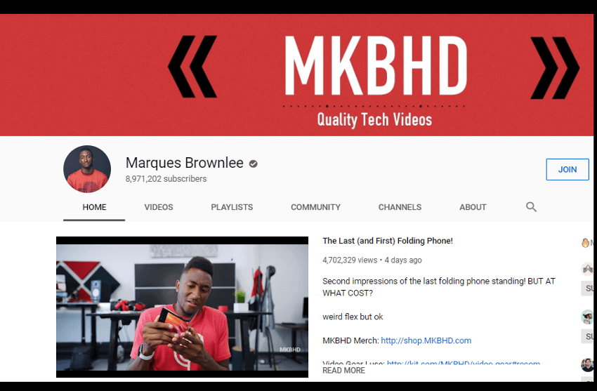 Marques Brownlee - YouTube Channel