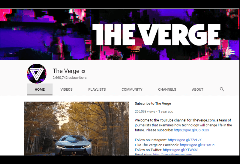 The Verge - YouTube channel