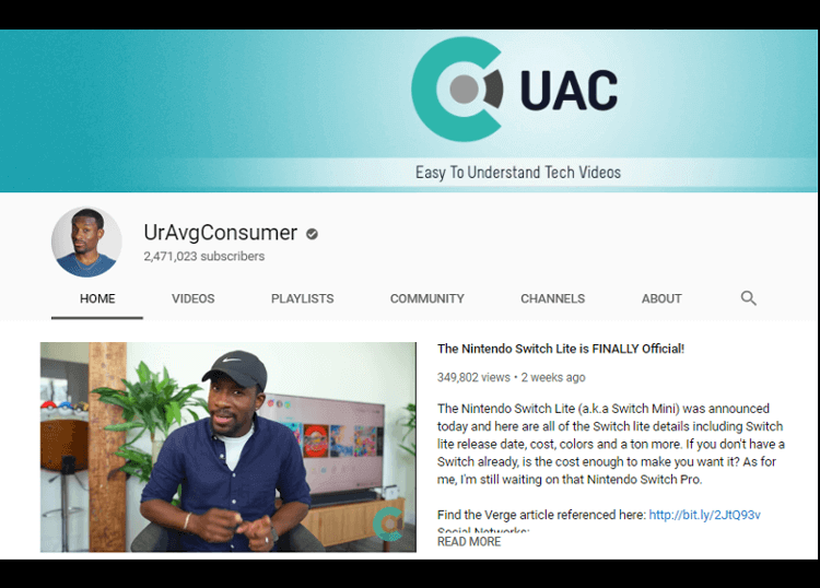 UrAvgConsumer YouTube Channel