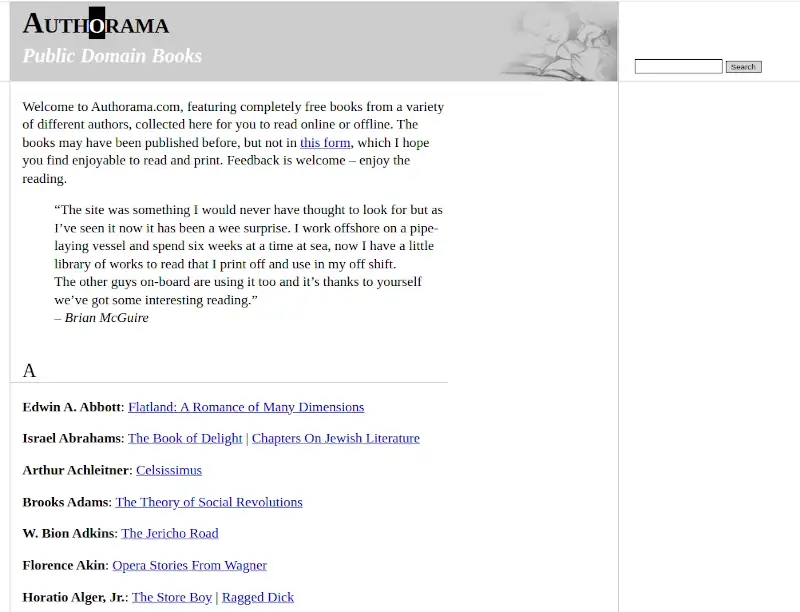 Authorama - Public Domain Books