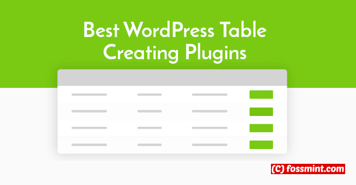 Best WordPress Table Plugins